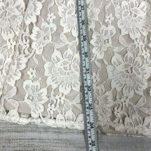 American Eagle White Beige Floral Lace Sleeveless Skater Dress Women's Sz 10 NWT - Picture 10 of 10